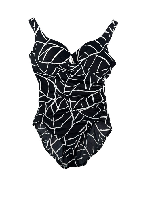 Miraclesuit Other - Miraclesuit Black White Abstract Slimming One Piece Swimsuit 14 Tummy Control